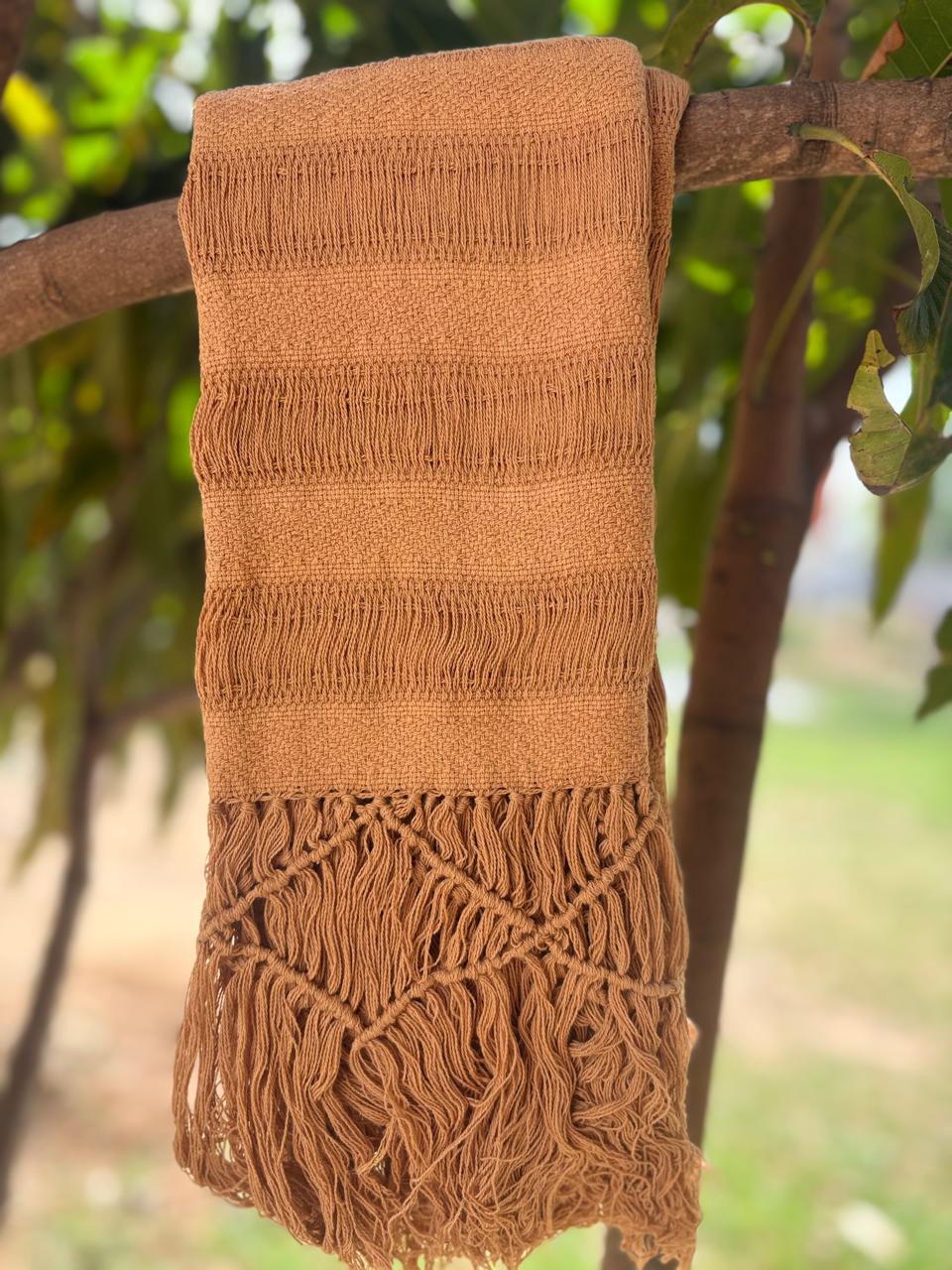 FRAYED BEIGE REBOZO