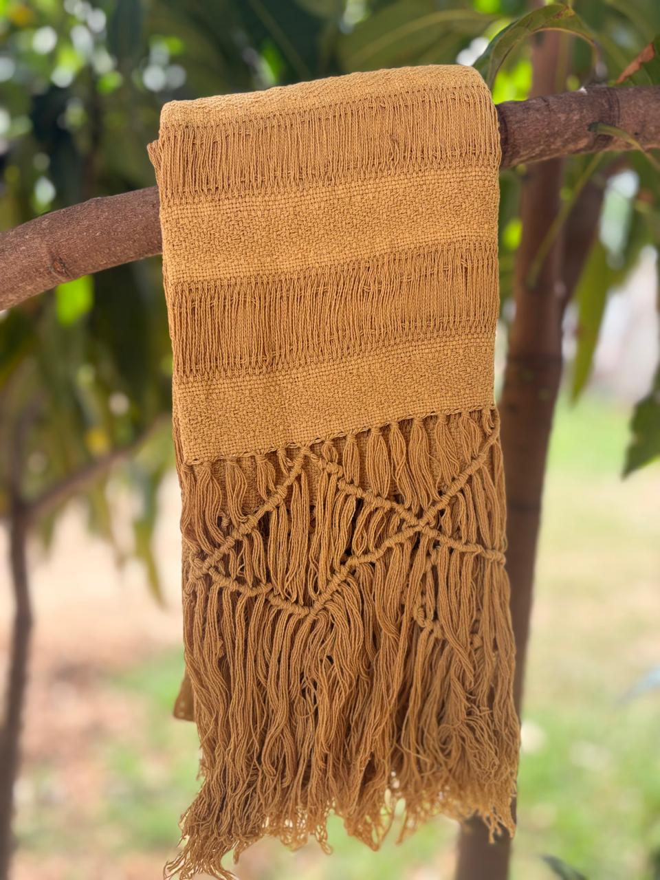 FRAYED BEIGE REBOZO