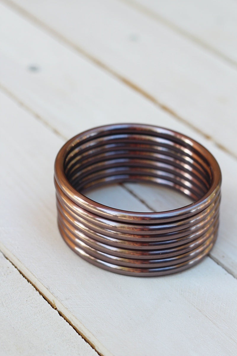 Load image into Gallery viewer, HAND BUFFED ROSE GOLD SLING RINGS

